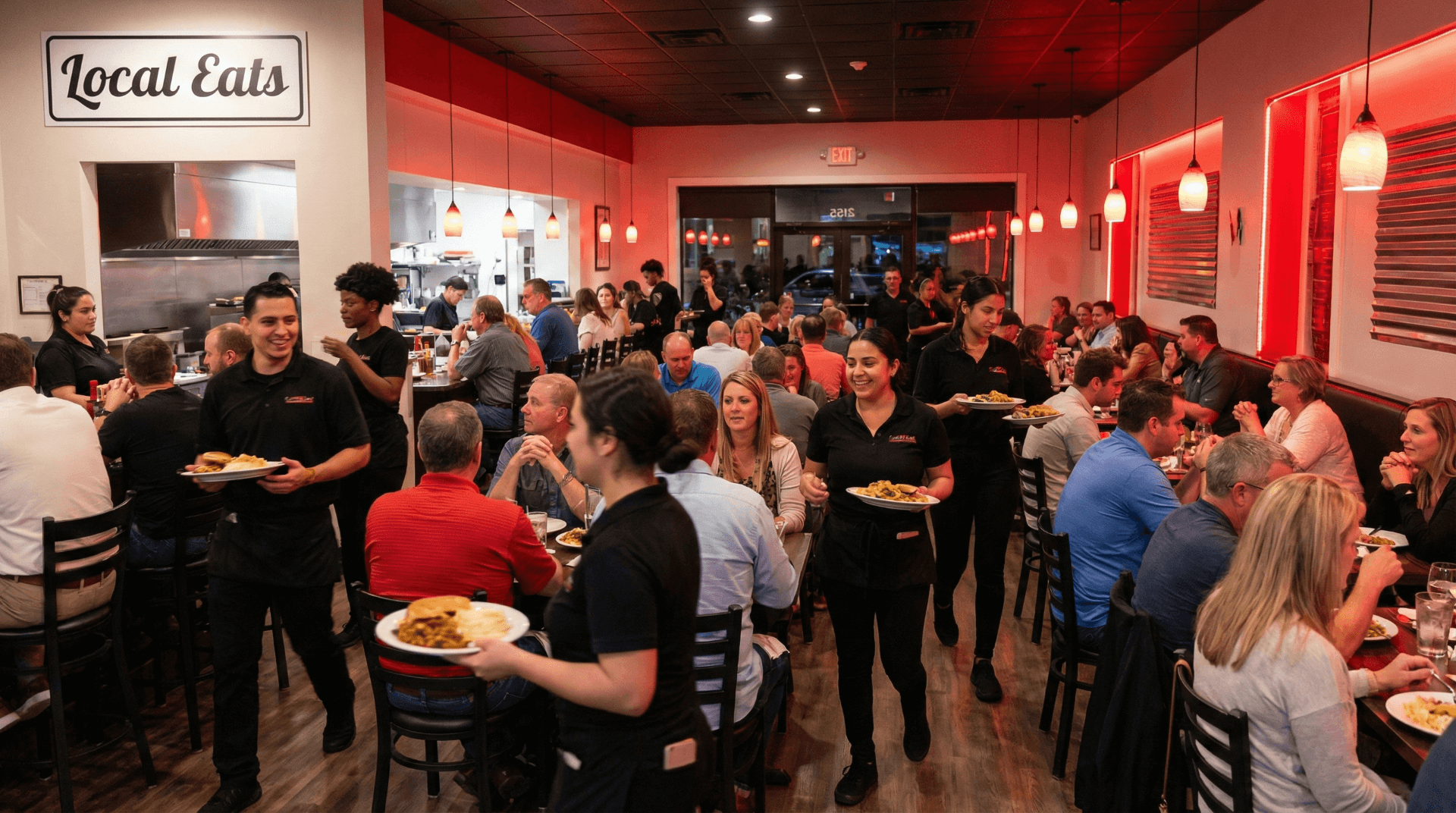 Busy thriving restaurant